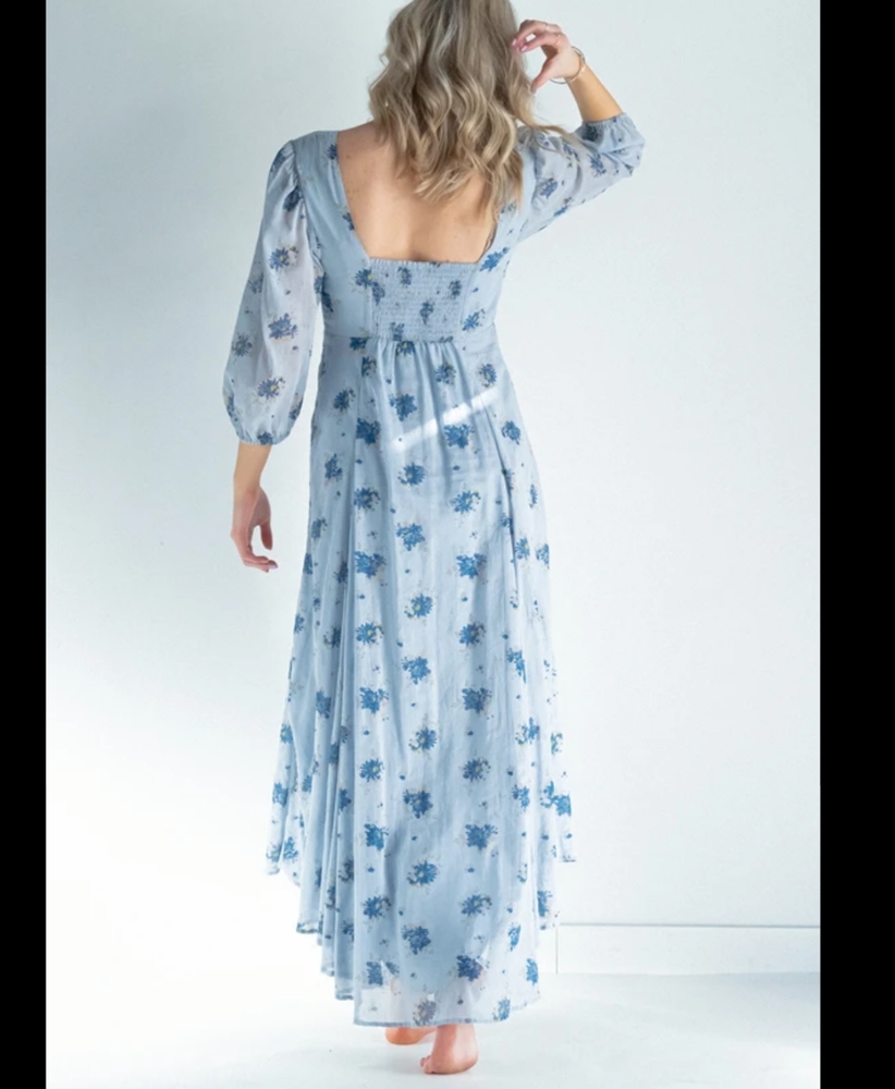 **1 Size 4 Left!!***Free People Sea Glass Midi Dress - 4 - Picture 10 of 15